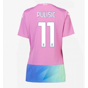 AC Milan Christian Pulisic #11 Dámské Alternativní Dres 2023-24 Krátký Rukáv